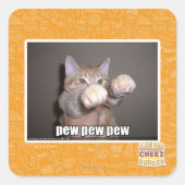 Pewpewpeug Vierkante Sticker (Voorkant)