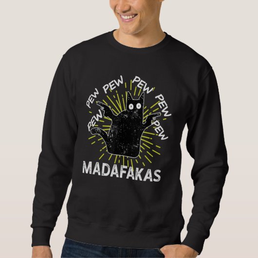 PewPewPew Madafakas Cat Crazy Pew 1 Trui (Voorkant)