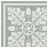 Pewter Acorn en Leaf Tile Design Stof (Close Up)