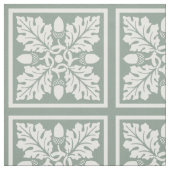 Pewter Acorn en Leaf Tile Design Stof (Swatch)