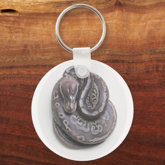 Pewter Ball Python Sleutelhanger (Voorkant)