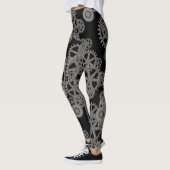 Pewter & Black Steampunk Gears Leggings (Links)