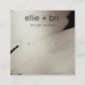 Pewter Black Waterverf Kraft Stud Earning Display Vierkante Visitekaartje (Voorkant)