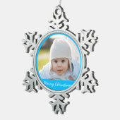 Pewter Christmas Ornaments With Baby Tin Sneeuwvlok Ornament (Rechts)