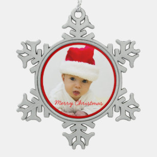 Pewter Christmas Ornaments With Baby Tin Sneeuwvlok Ornament