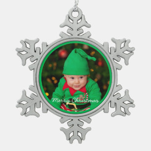Pewter Christmas Ornaments With Baby Tin Sneeuwvlok Ornament