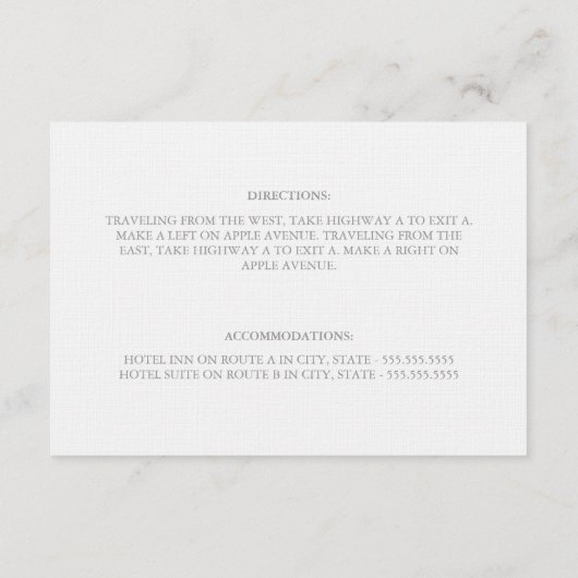 Pewter Eat, Drink & getrouwd zijn | Behuizing Informatiekaartje (Achterkant)