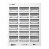 Pewter en Paarse Juweel Trouwadres Etiket (Full Sheet)