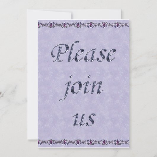 Pewter en Paarse juwelen Kaart (Achterkant)