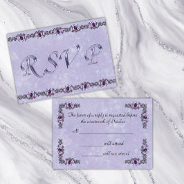 Pewter en Paarse juwelen RSVP Kaartje