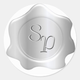 Pewter Envelope Seal Ronde Sticker