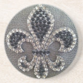 Pewter Fleur de lis Onderzetter (Voorkant)
