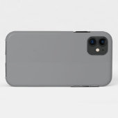 Pewter Grey Effen Kleur | Klassiek Elegant Case-Mate iPhone Case (Achterkant (horizontaal))