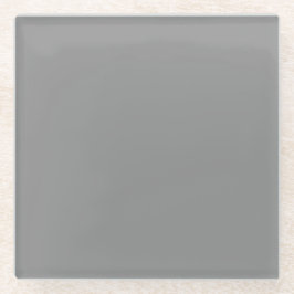 Pewter Grey Effen Kleur | Klassiek Elegant Glazen Onderzetter