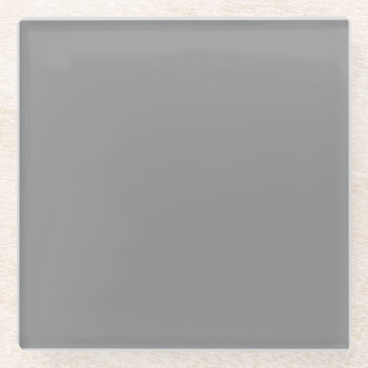 Pewter Grey Effen Kleur | Klassiek Elegant Glazen Onderzetter (Voorkant)