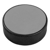 Pewter Grey Effen Kleur | Klassiek Elegant Hockey Puck (3/4)