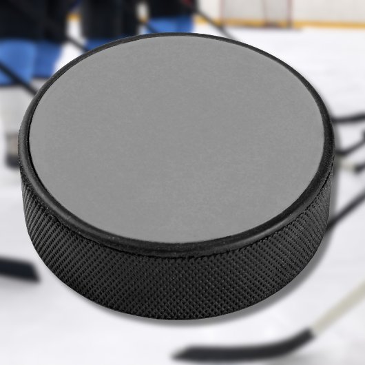 Pewter Grey Effen Kleur | Klassiek Elegant Hockey Puck