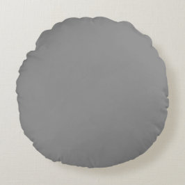 Pewter Grey Effen Kleur | Klassiek Elegant Rond Kussen