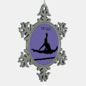 PEWTER GYMNASTICS SNOWFLAKE ORNAMENT. TIN SNEEUWVLOK ORNAMENT (Links)