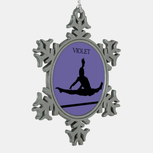PEWTER GYMNASTICS SNOWFLAKE ORNAMENT. TIN SNEEUWVLOK ORNAMENT (Links)