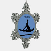 PEWTER GYMNASTICS SNOWFLAKE ORNAMENT. TIN SNEEUWVLOK ORNAMENT (Links)