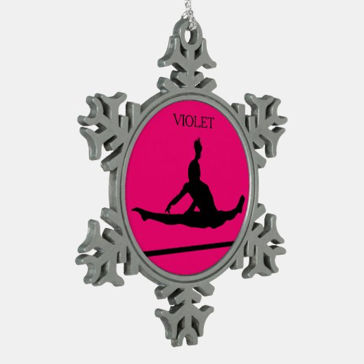 PEWTER GYMNASTICS SNOWFLAKE ORNAMENT. TIN SNEEUWVLOK ORNAMENT (Links)