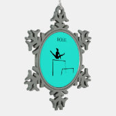 PEWTER GYMNASTICS SNOWFLAKE ORNAMENT. TIN SNEEUWVLOK ORNAMENT (Links)