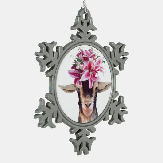 Pewter Kerst Ornament Lily de Geit (Links)