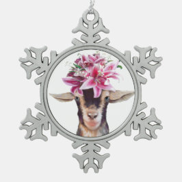 Pewter Kerst Ornament Lily de Geit