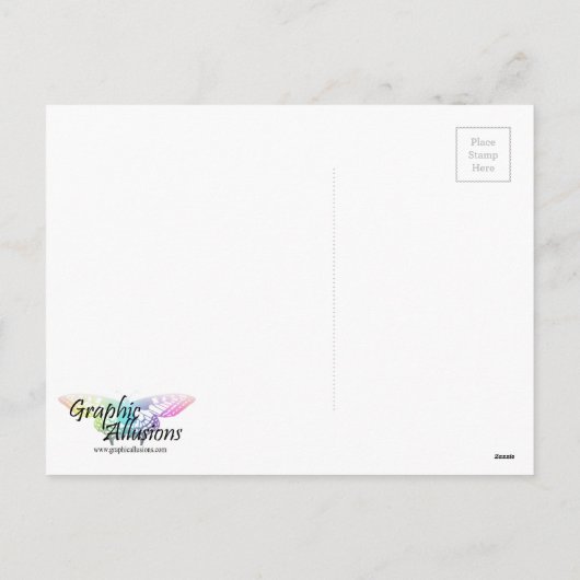 Pewter Kerstmis en rendier Feestdagenkaart (Achterkant)