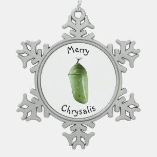Pewter Kerstversier Merry Chrysalis Tin Sneeuwvlok Ornament
