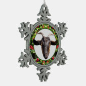 Pewter-kerstversiering Balc en Tan Goat Tin Sneeuwvlok Ornament (Links)