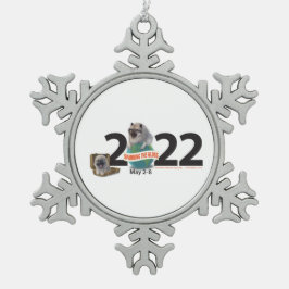 Pewter-kerstversiering Tin Sneeuwvlok Ornament