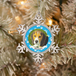 Pewter Metal Snowflake Pet Tin Sneeuwvlok Ornament