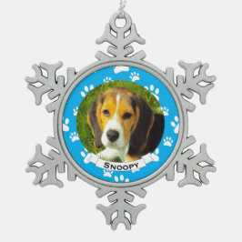 Pewter Metal Snowflake Pet Tin Sneeuwvlok Ornament