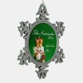 Pewter Nutcracker Ornament - Aangepaste naam & Jaa (Links)
