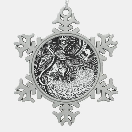 Pewter Ornament Little Match Girl Angel (Voorkant)