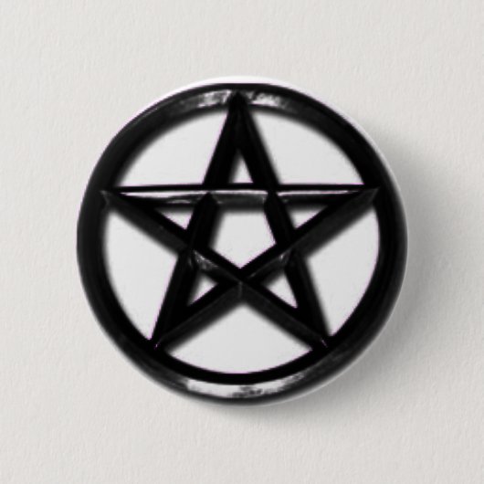 Pewter Pentacle pagan-knop Ronde Button 5,7 Cm (Voorkant)