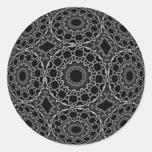 Pewter Perfection  Ronde Sticker (Voorkant)