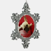 Pewter Snowflake DIY Foto Tin Sneeuwvlok Ornament (Links)