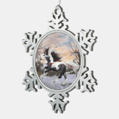 Pewter Snowflake Gypsy Vanner Horse Ornament (Rechts)
