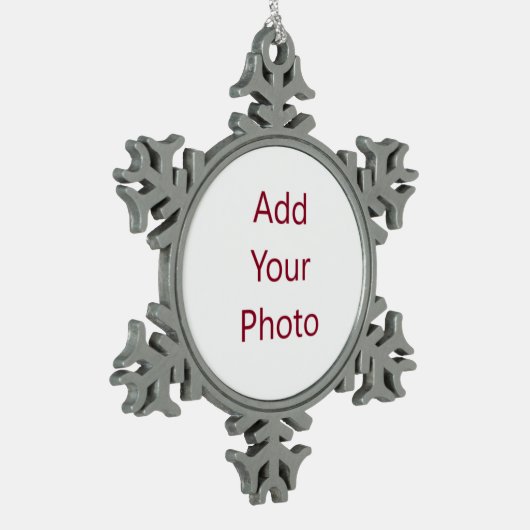 Pewter Snowflake kerstversiering voeg je afbeeldin Tin Sneeuwvlok Ornament (Links)