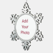 Pewter Snowflake kerstversiering voeg je afbeeldin Tin Sneeuwvlok Ornament (Rechts)