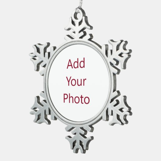 Pewter Snowflake kerstversiering voeg je afbeeldin Tin Sneeuwvlok Ornament (Rechts)