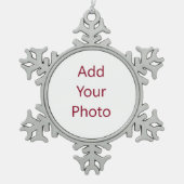 Pewter Snowflake kerstversiering voeg je afbeeldin Tin Sneeuwvlok Ornament (Voorkant)