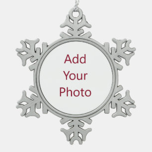 Pewter Snowflake kerstversiering voeg je afbeeldin Tin Sneeuwvlok Ornament