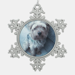 Pewter Snowflake Oranament Tin Sneeuwvlok Ornament