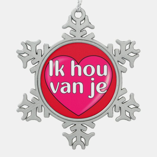 Pewter Snowflake Ornament (Voorkant)