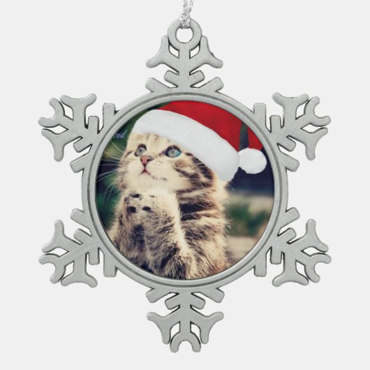 Pewter Snowflake Ornament (Voorkant)