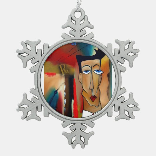 Pewter Snowflake Ornament (Voorkant)